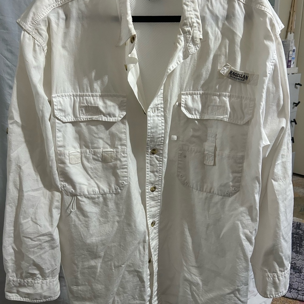 Magellan Outdoors Men's Cream Shirt Jacket